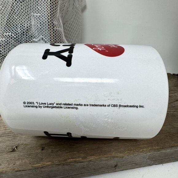 Vintage I LOVE LUCY Mug Tea Cup 15 oz White CBS Broadcasting - Picture 2 of 5